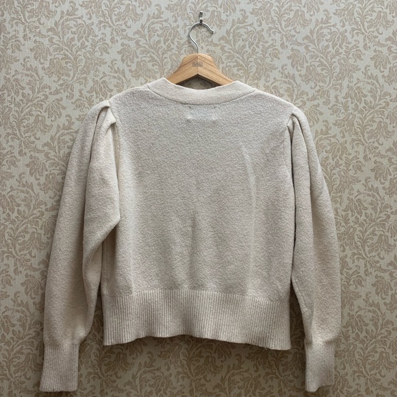 Old Navy Cream Button Down Crew Neck Sweater - Picture 2 of 5